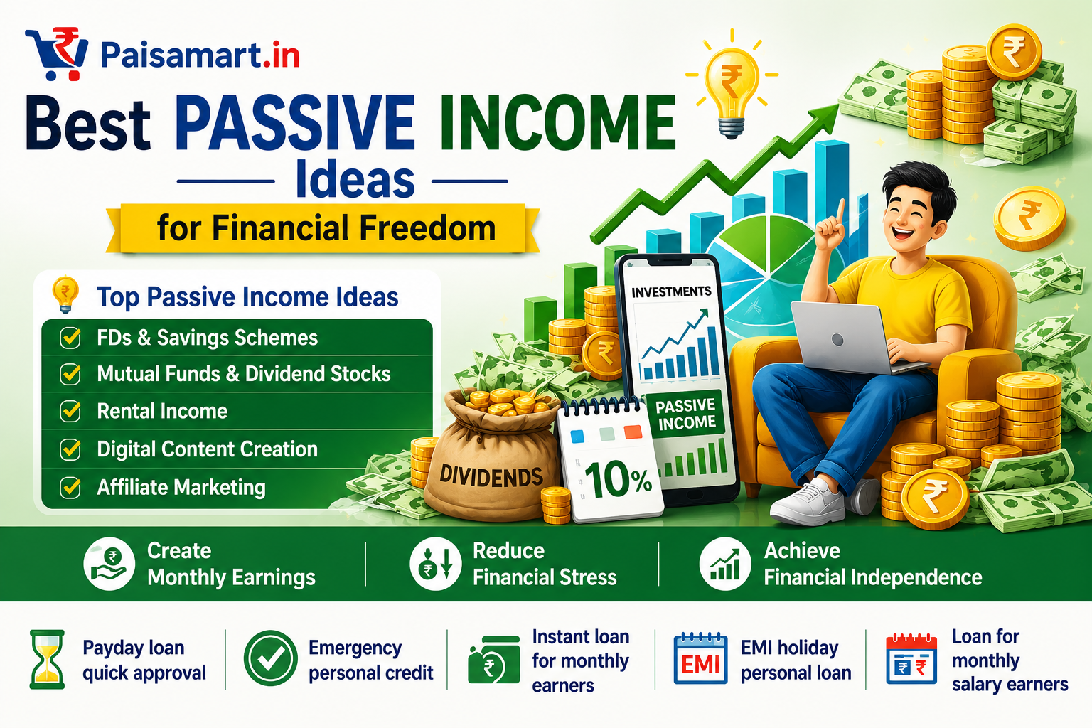 Best Passive Income Ideas for Financial Freedom | PaisaMart